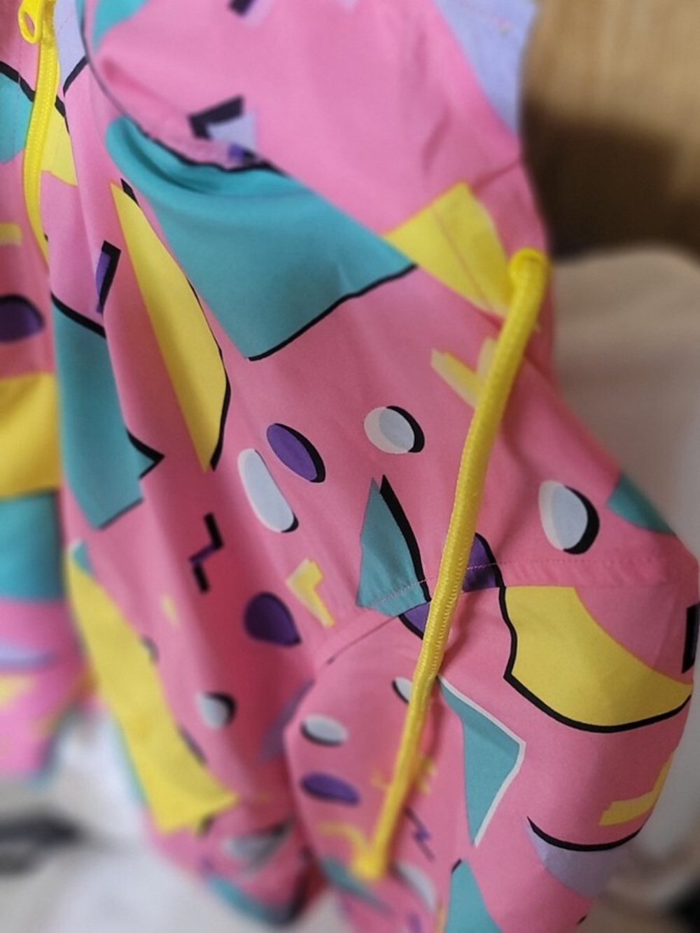 Super Massive Retro print Windbreaker Jacket - Pink